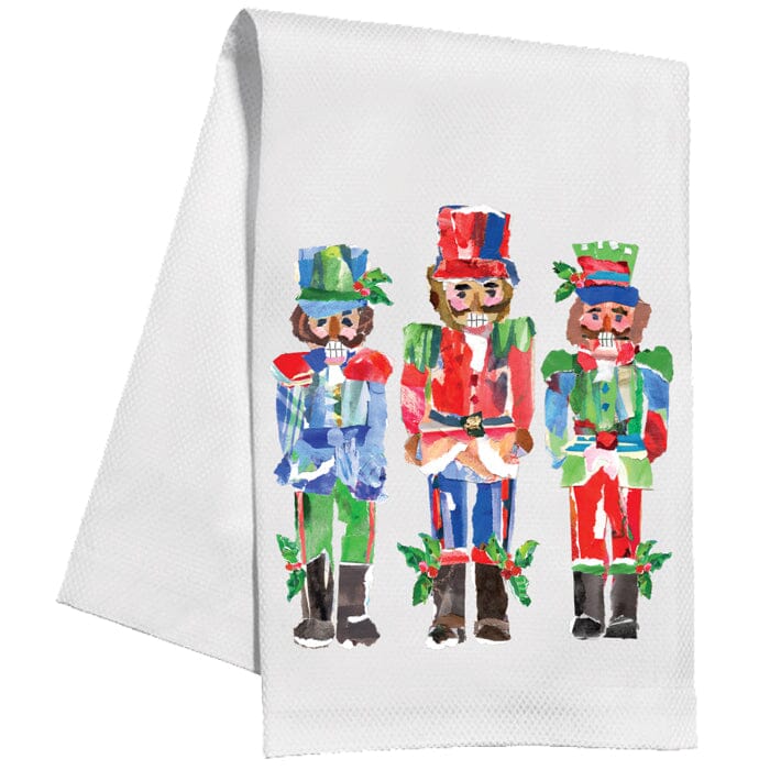 Lauren Dunn Nutcracker Trio Red, Green, and Blue Kitchen Towel Kitchen Towel Rosanne Beck 