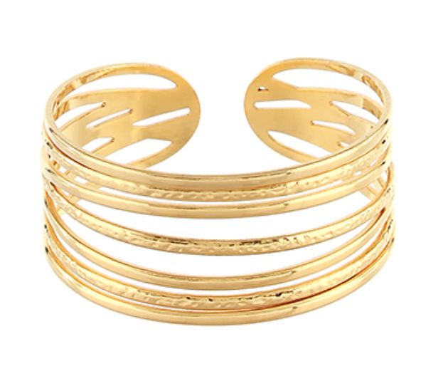 Layered Cuff Bracelet - Gold Womens Bracelet Golden Stella 