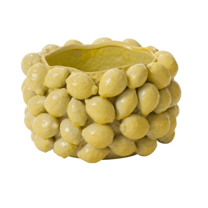 Layered Lemon Pot Planter Accent Decor 