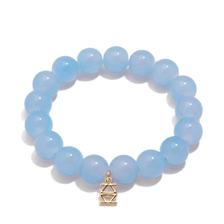 Layla Stretch Bead Bracelet Womens Bracelet Zenzii Jewelry Light Blue 