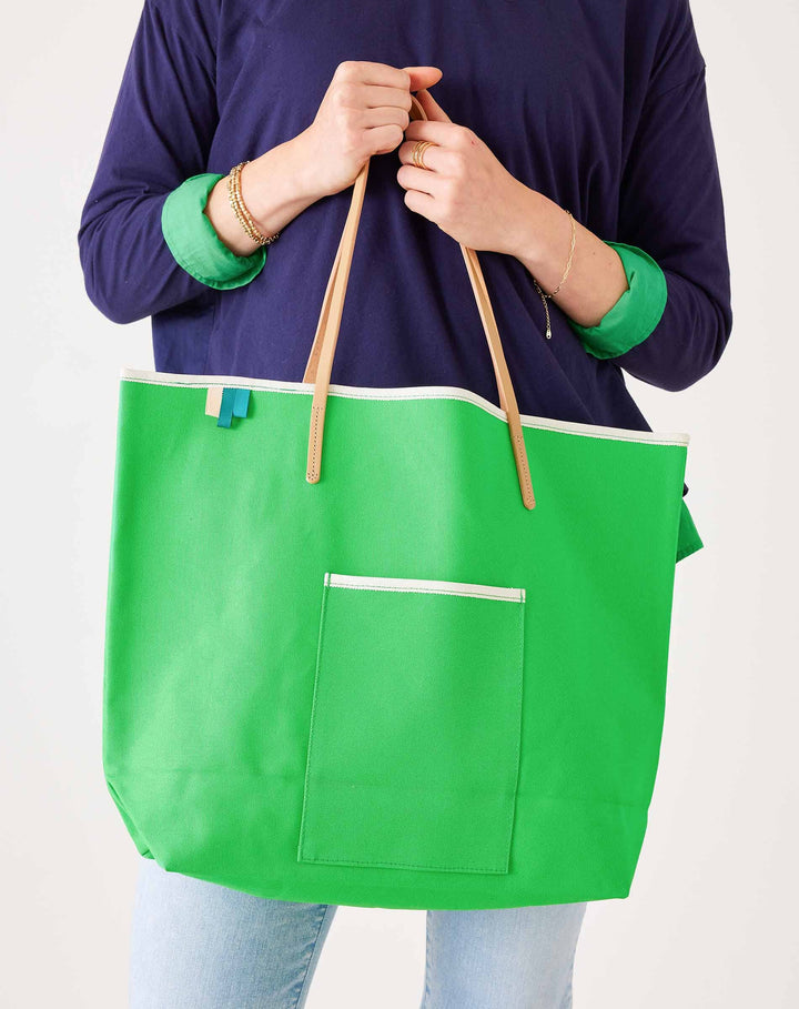 Le Canvas Totes Straw Bag MerSea Clover Green 