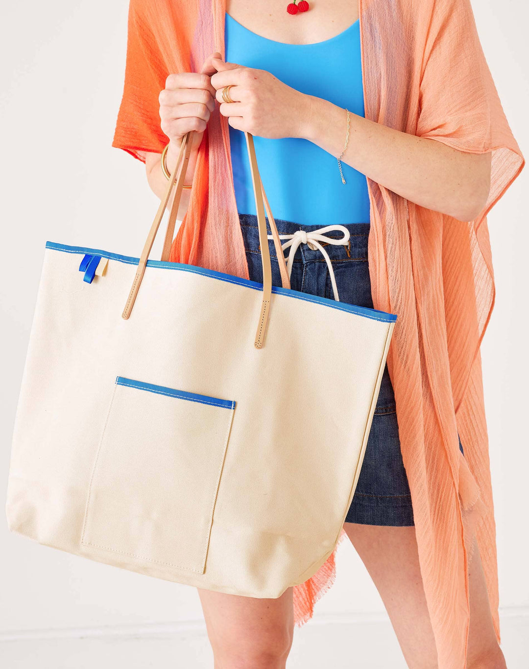 Le Canvas Totes Straw Bag MerSea Oat Cream 