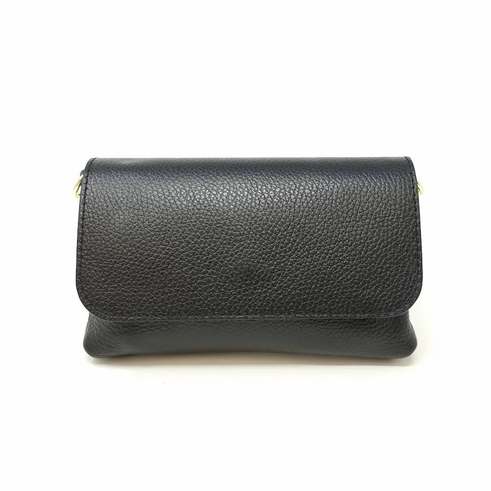 Leather Crossbody Clutch Purse Germán Fuentes Black 