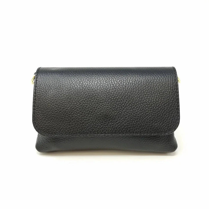 Leather Crossbody Clutch Purse Germán Fuentes Black 