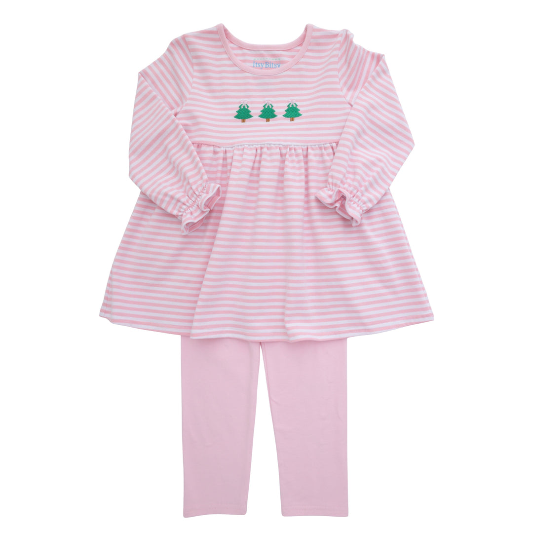 Legging Set - Christmas Tree Girl Pant Set Itsy Bitsy 