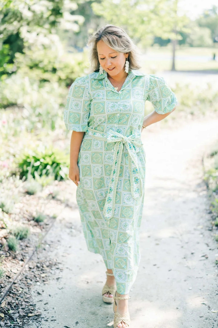 Leila Sunny Lime Dress Womens Dress Marigold 