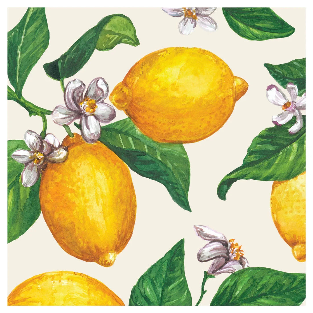 Lemon Cocktail Napkins Cocktail Napkins Hester and Cook 
