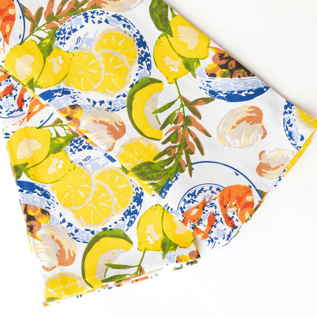 Lemon Santorini Kitchen Towel - Set of 2 Tea Towels 8 Oak Lane 