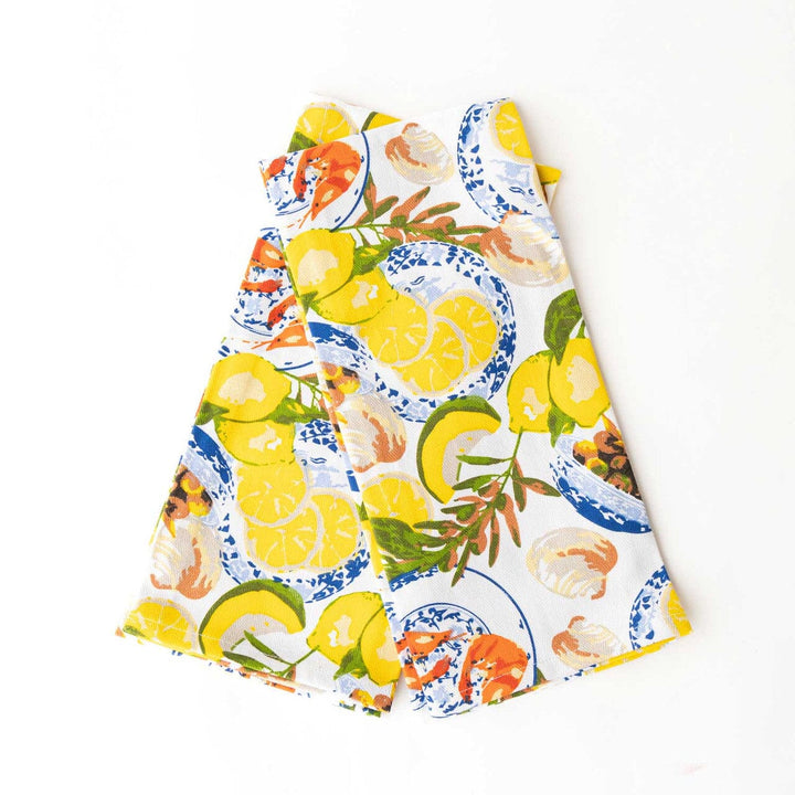 Lemon Santorini Kitchen Towel - Set of 2 Tea Towels 8 Oak Lane 
