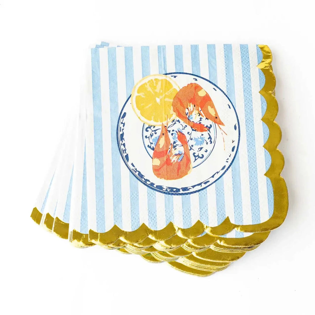 Lemon Santorini Paper Beverage Napkins Cocktail Napkins 8 Oak Lane 