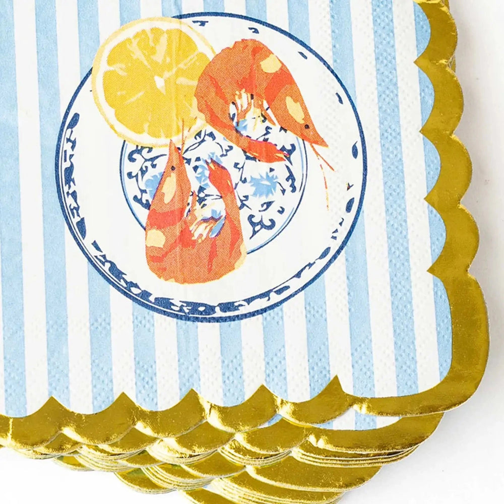 Lemon Santorini Paper Beverage Napkins Cocktail Napkins 8 Oak Lane 