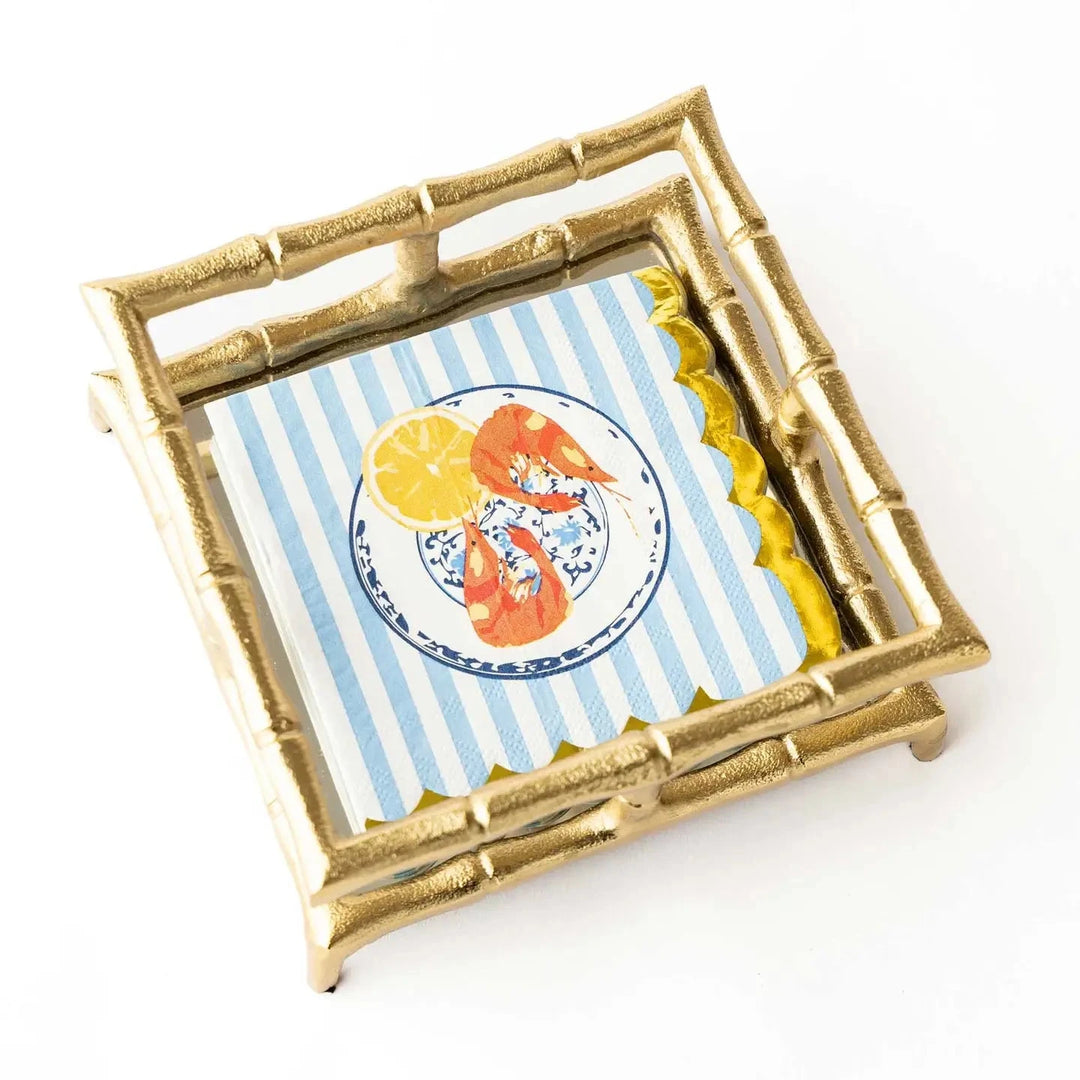 Lemon Santorini Paper Beverage Napkins Cocktail Napkins 8 Oak Lane 