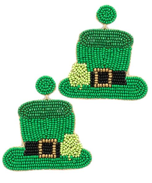 Leprechaun Hat Earrings Earrings Golden Stella 