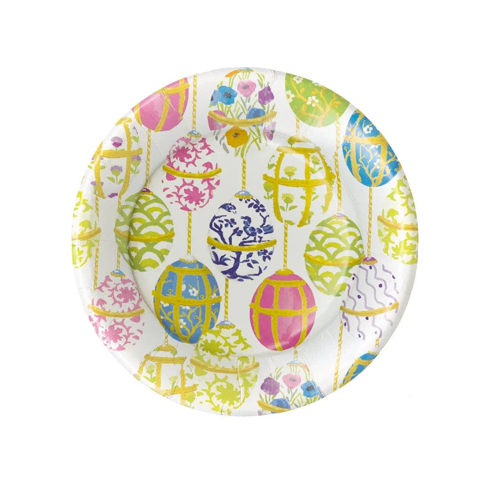 Les Oeufs Salad/Dessert Plates- Pack of 8 Paper Plates Caspari 