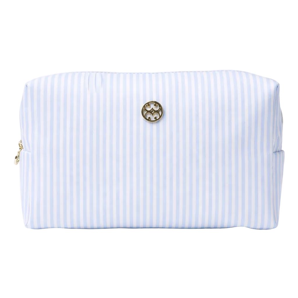 Lets Face It Bag - Blue Stripes Cosmetic/Accessories Bags Mary Square 