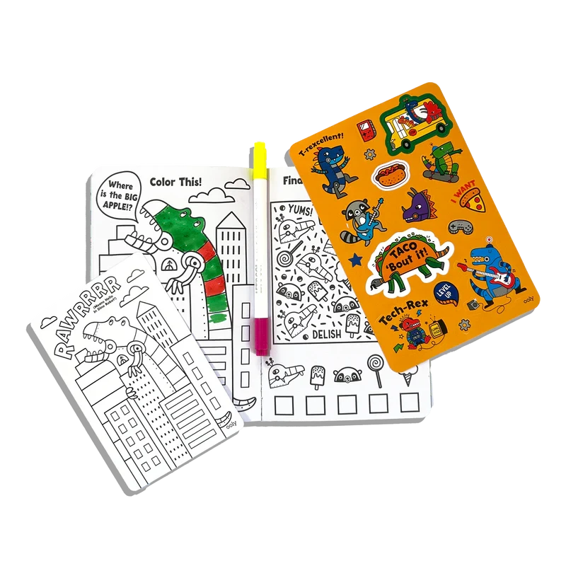 Let's Go! Activity & Coloring Kit - Robo Dinos Activity Toy Ooly 