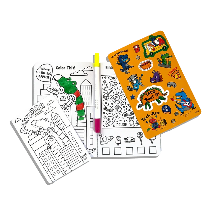 Let's Go! Activity & Coloring Kit - Robo Dinos Activity Toy Ooly 