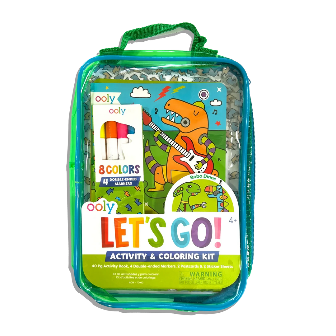 Let's Go! Activity & Coloring Kit - Robo Dinos Activity Toy Ooly 