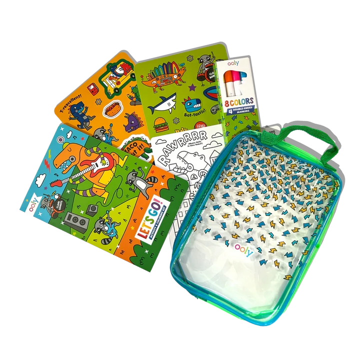 Let's Go! Activity & Coloring Kit - Robo Dinos Activity Toy Ooly 
