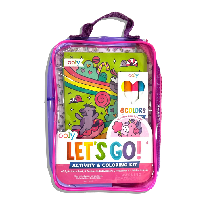 Let's Go! Activity & Coloring Kit - Unicorn Candy Town Activity Toy Ooly 