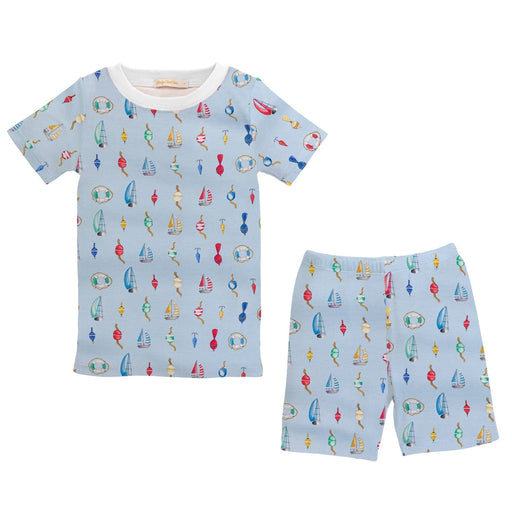 Let's Go Fishing Kid Pajama Short Set Boy Pajamas Baby Club Chic 