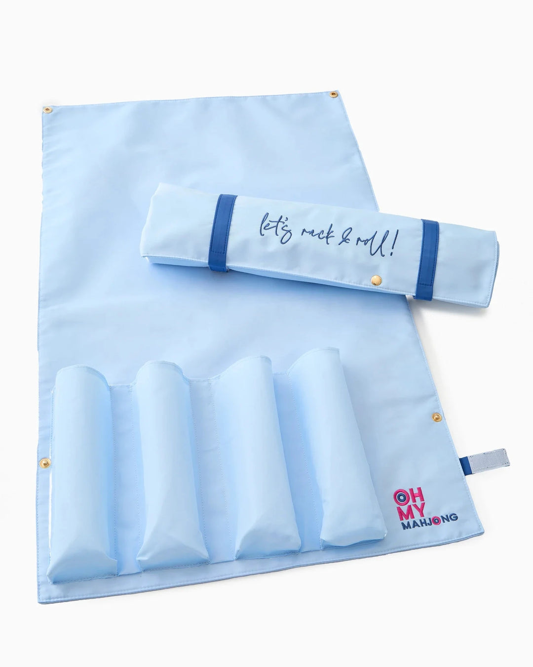 Let's Rack n Rock Bag Game Oh My Mahjong Light Blue 