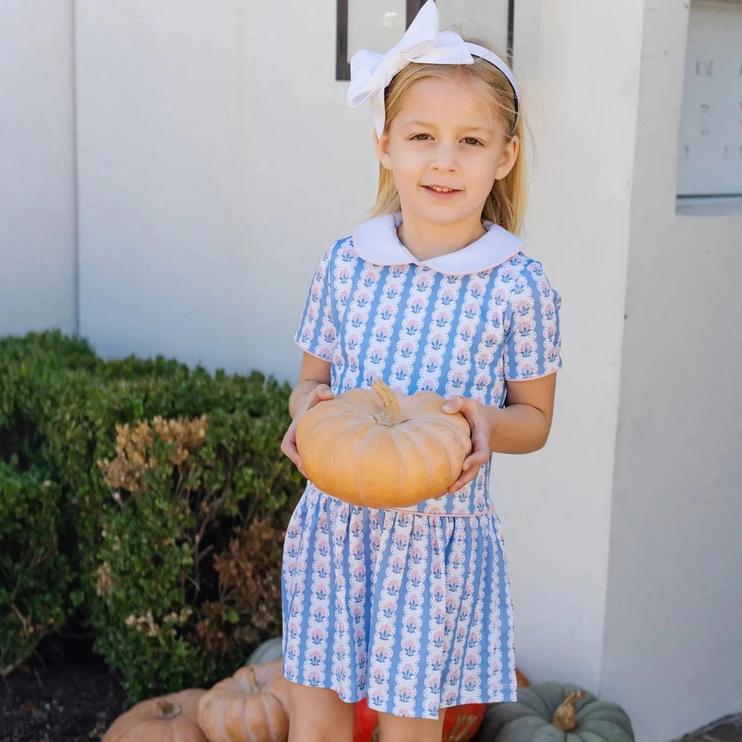 Libby Girls' Dress - Harvest Ribbon Floral Girl Dress Lila & Hayes 