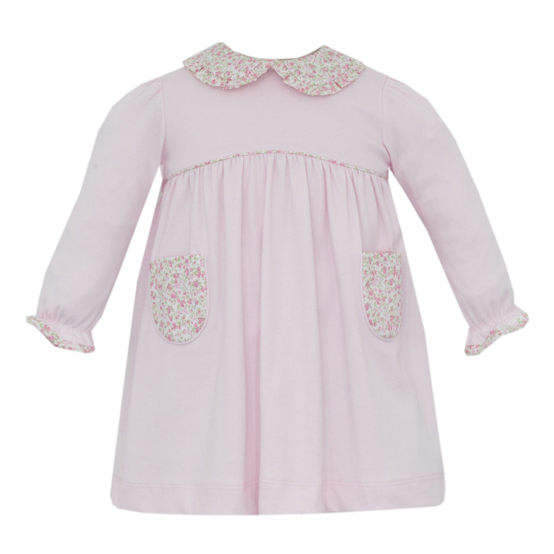 Liberty Floral Pocket Knit Dress Girl Dress Petit Bebe 