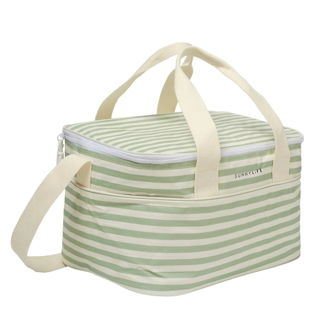 Light Cooler Bag - Sea Sage Stripe Cooler Bag Sunny Life 