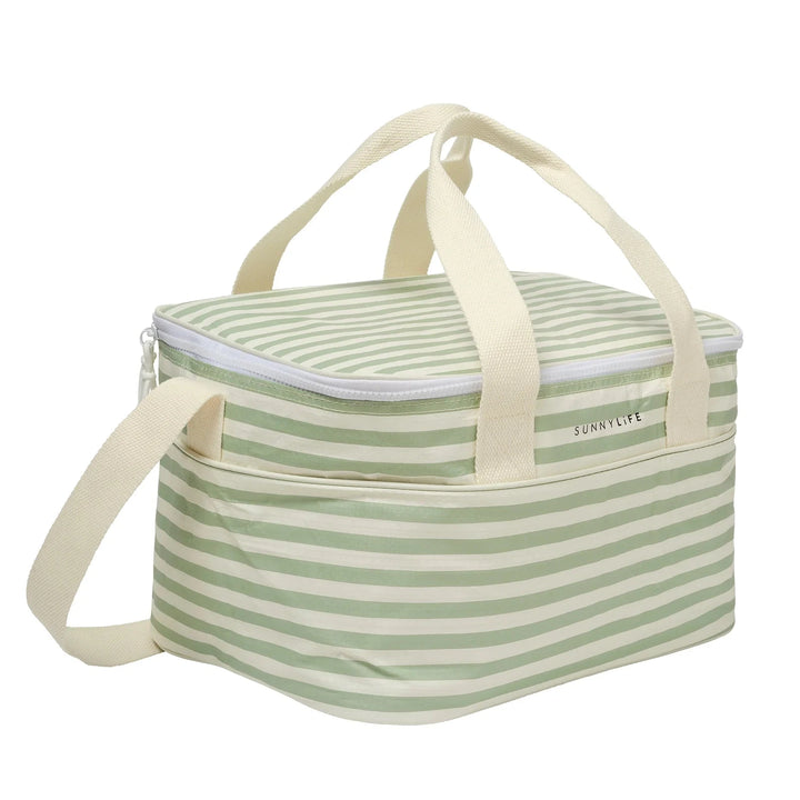 Light Cooler Bag - Sea Sage Stripe Cooler Bag Sunny Life 
