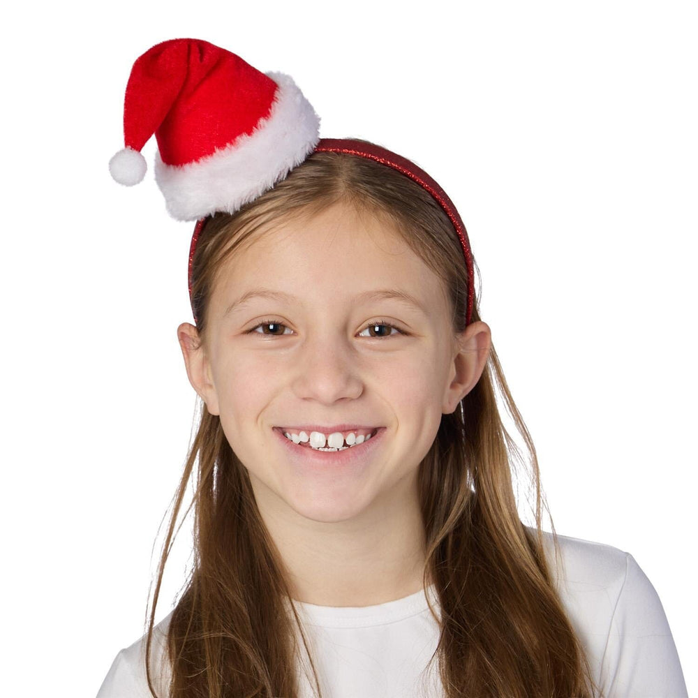 Light Up Santa Hat Headband Accessories Two's Company 