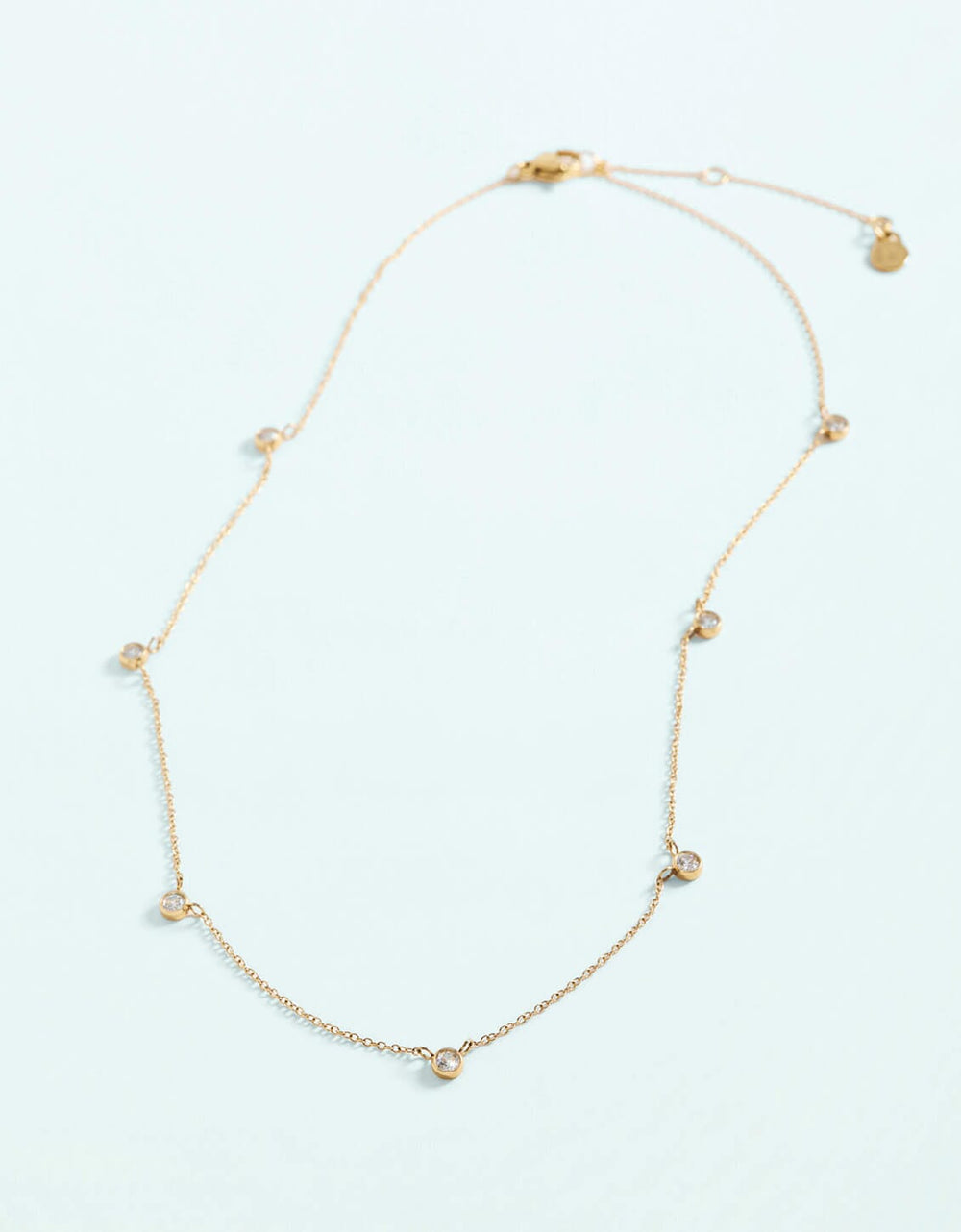 Lighthouse Station Necklace 16" Cubic Zirconia Womens Necklace Spartina 