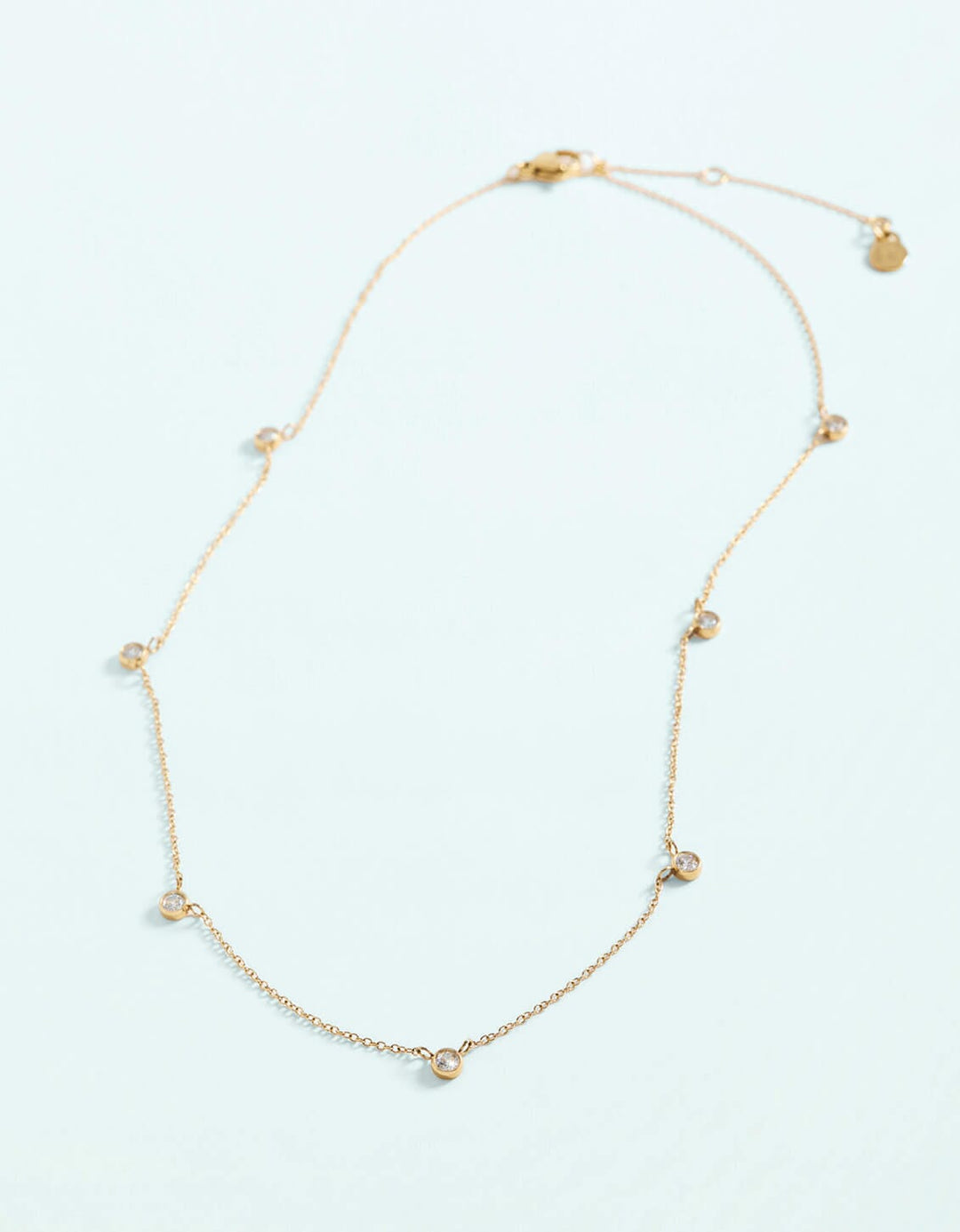 Lighthouse Station Necklace 16" Cubic Zirconia Womens Necklace Spartina 