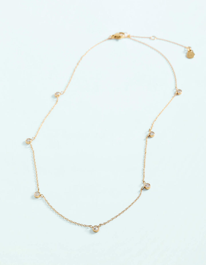 Lighthouse Station Necklace 16" Cubic Zirconia Womens Necklace Spartina 