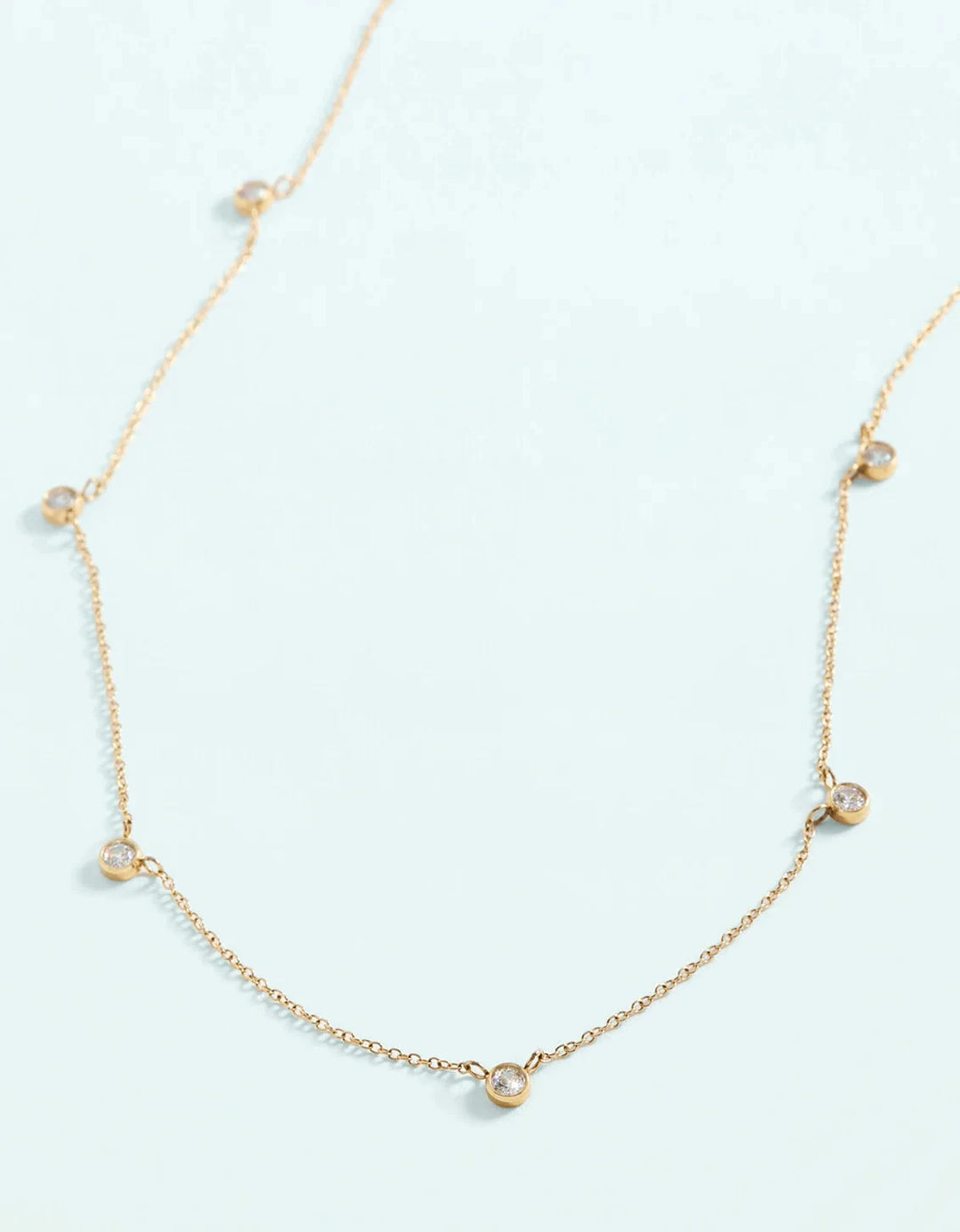 Lighthouse Station Necklace 16" Cubic Zirconia Womens Necklace Spartina 