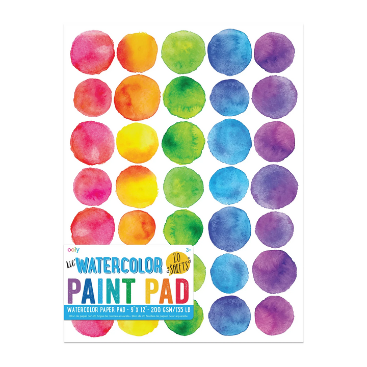Lil' Watercolor Paint Pad Coloring Supplies Ooly 