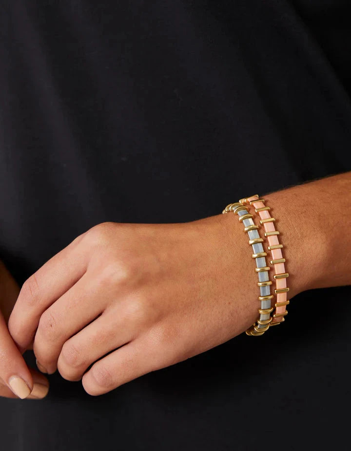 Lila Stretch Bracelet - Silver Womens Bracelet Spartina 