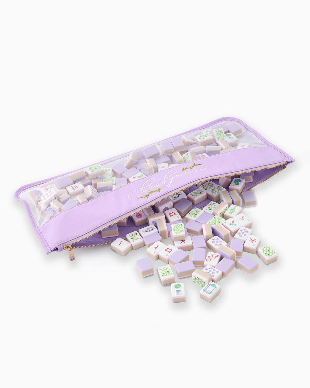 Lilac Script Mahjong Bag Game Oh My Mahjong 