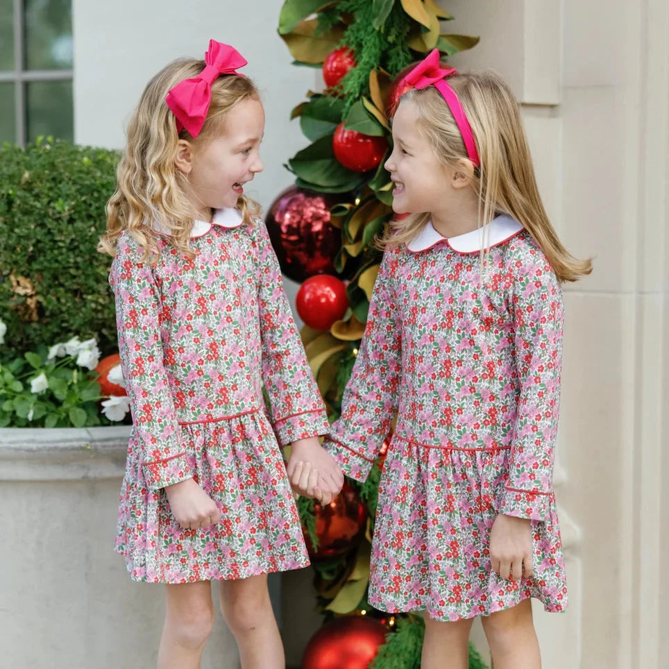 Lillian Girls' Dress - Floral Noel Girl Dress Lila & Hayes 