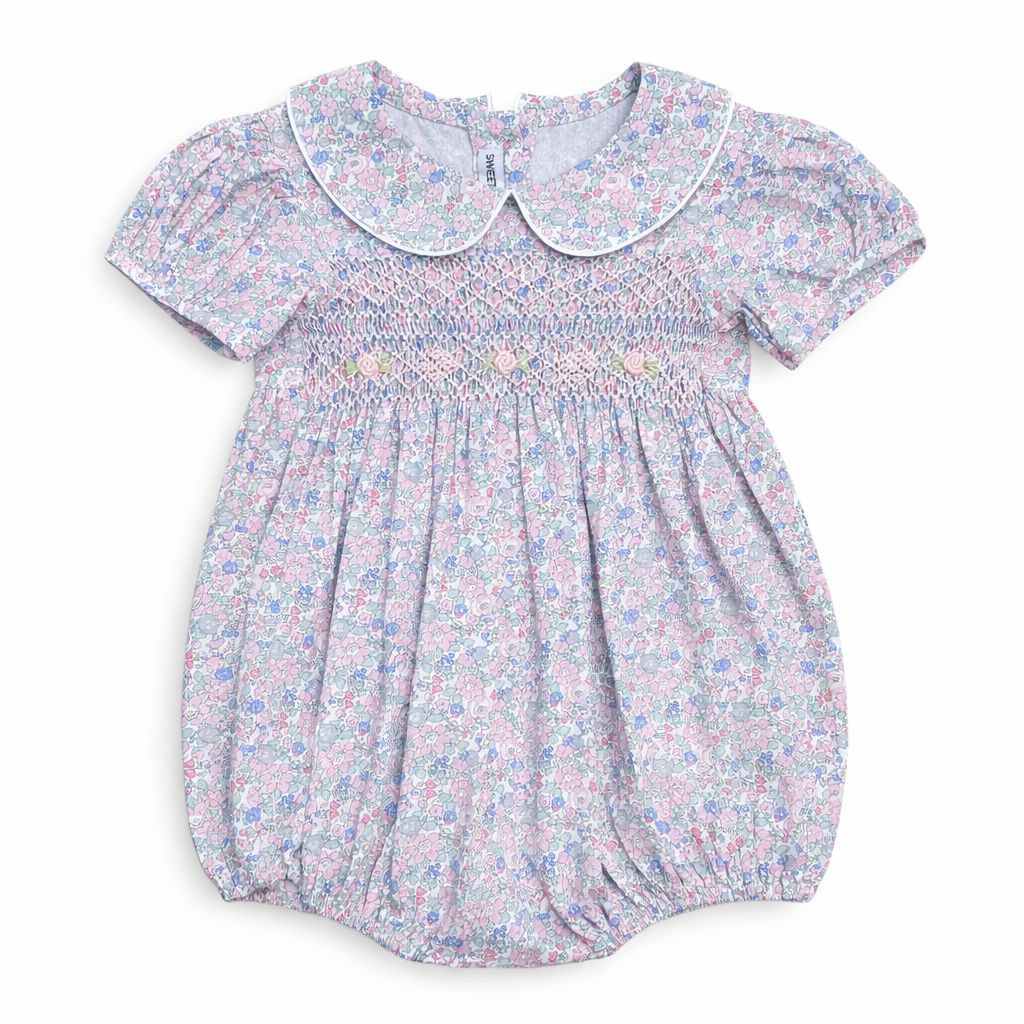 Lily Floral Smocked Bubble Girl Bubble Sweet Dreams 