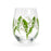 Lily of the Valley Stemless Wine Glass Drinkware Two's Company 