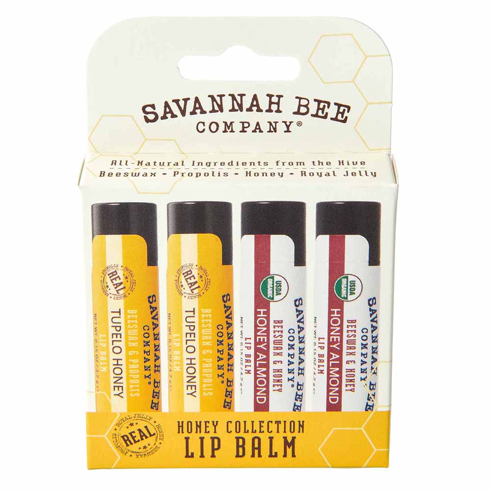 Lip Balm 4 Pack - Honey Collection Lip Gloss Savannah Bee Company 