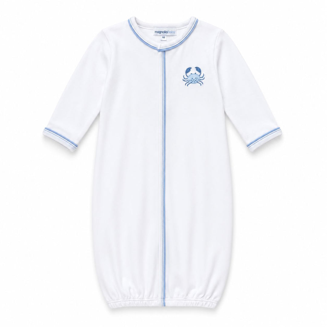 Little Crawlers Converter Gown - Light Blue Boy Bubble Magnolia Baby 