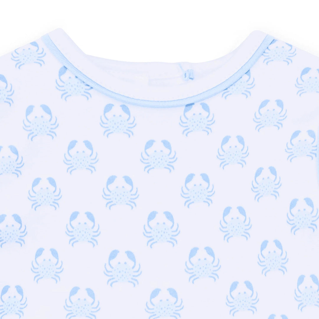 Little Crawlers Print Bodysuit - Light Blue Boy Onesie Magnolia Baby 