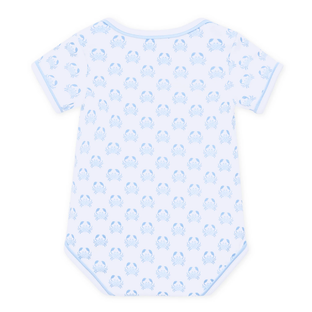 Little Crawlers Print Bodysuit - Light Blue Boy Onesie Magnolia Baby 