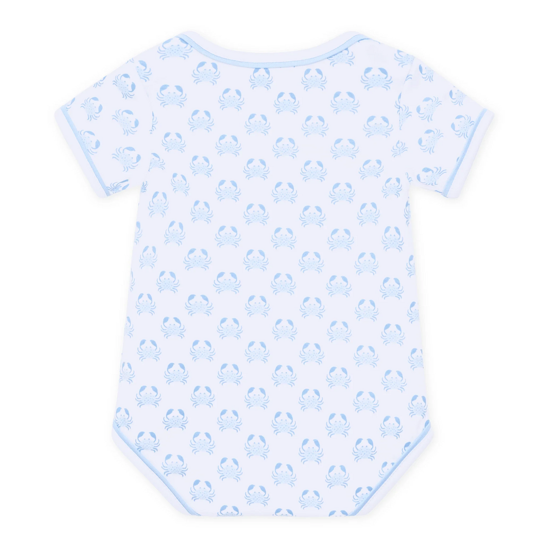Little Crawlers Print Bodysuit - Light Blue Boy Onesie Magnolia Baby 
