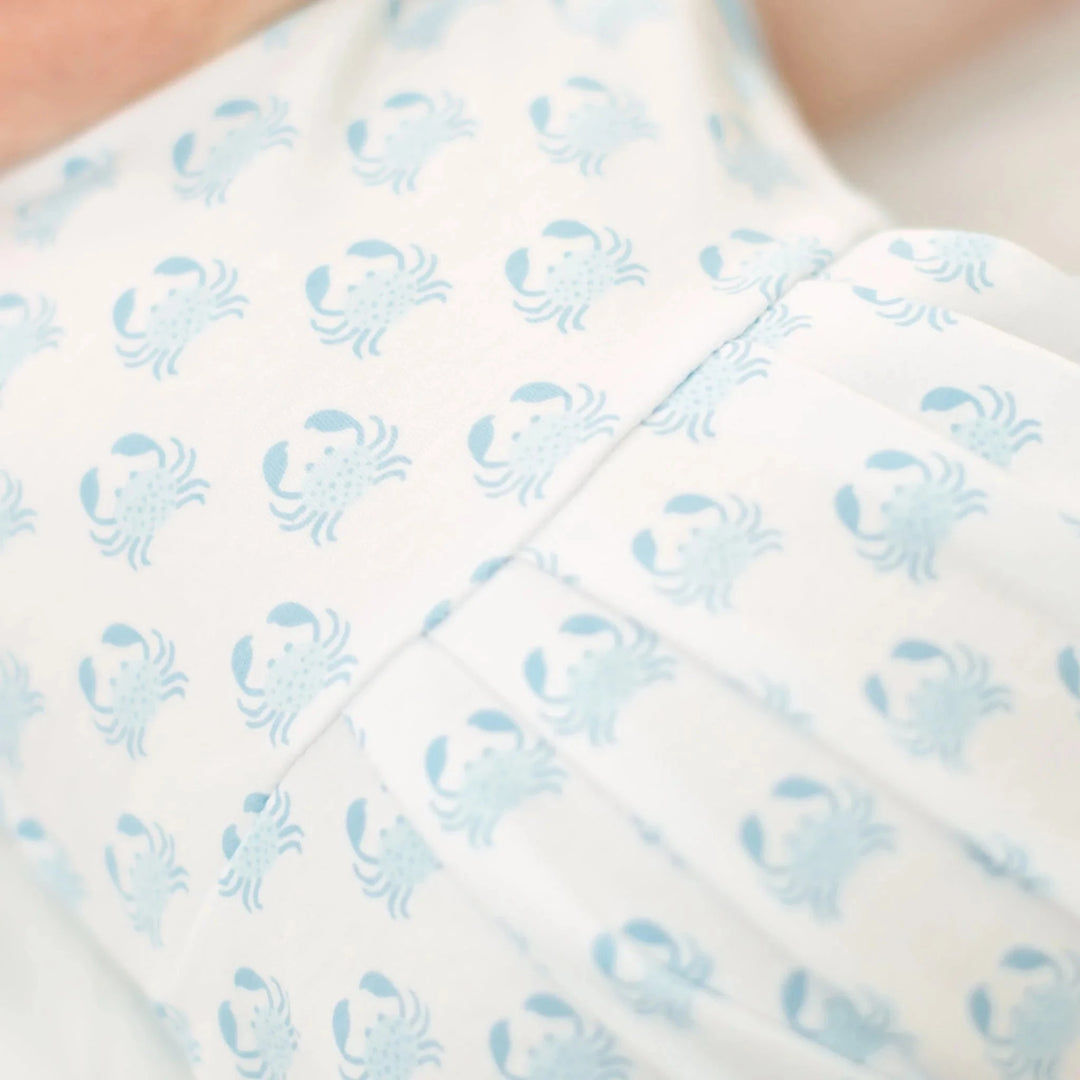 Little Crawlers Print Bubble - Light Blue Boy Bubble Magnolia Baby 