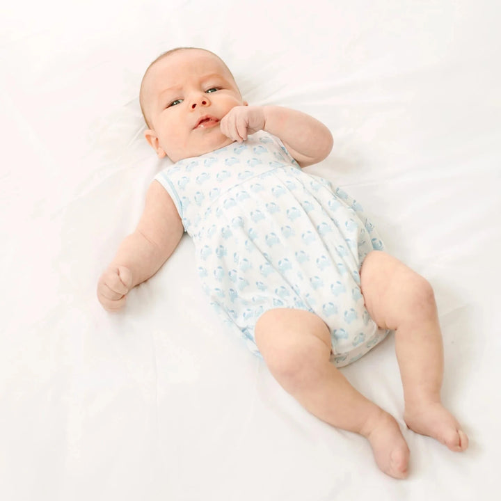 Little Crawlers Print Bubble - Light Blue Boy Bubble Magnolia Baby 