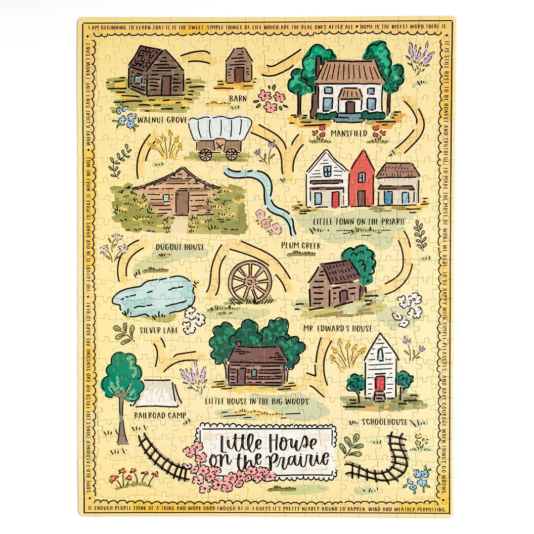 Little House On the Prairie Map - 500 Piece Jigsaw Puzzle Puzzle Pippi Post 