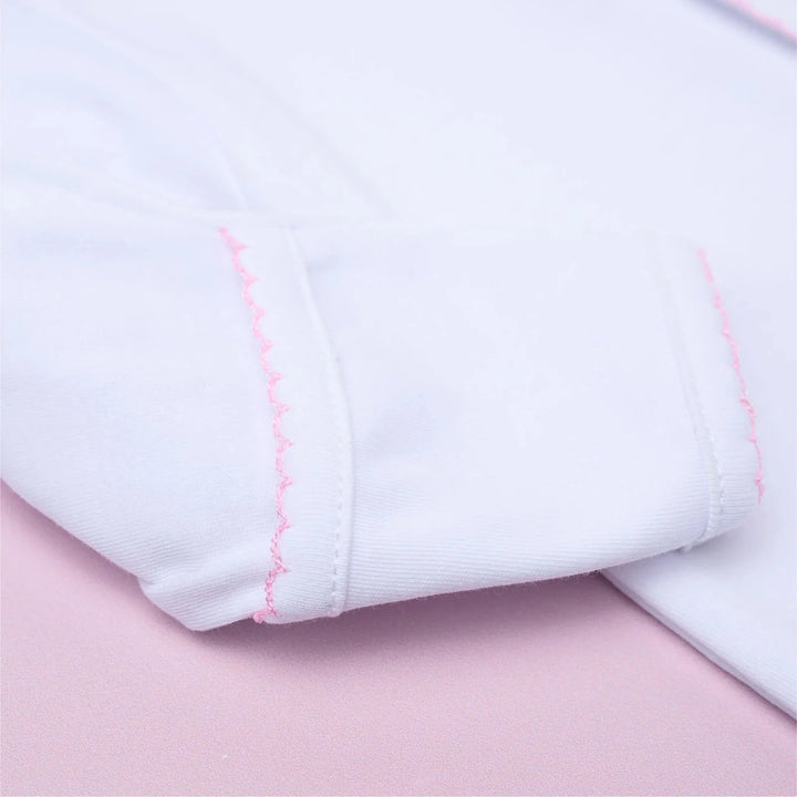 Little Sister Embroidered Footie Girl Footie Magnolia Baby 